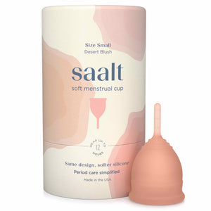 
            
                Load image into Gallery viewer, SAALT Menstrual Cup Soft - Small Desert Blush
            
        