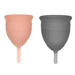 Copa menstrual SAALT Duo Pack Soft - Pequeña Desert Blush y Gris Mist Regular