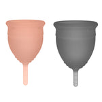 SAALT Menstrual Cup Duo Pack Soft - Small Desert Blush & Regular Mist Grey
