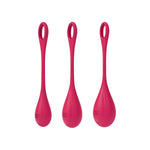 Set de entrenamiento de Kegel SATISFYER Yoni Power 1 - Rojo (paquete de 3)