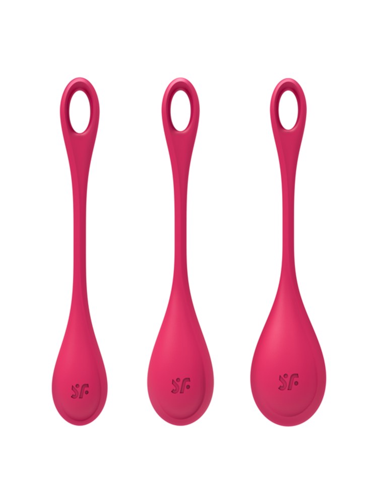 
            
                Load image into Gallery viewer, SATISFYER Kegel Training Set Yoni Power 1 - Red (3 Pack)
            
        