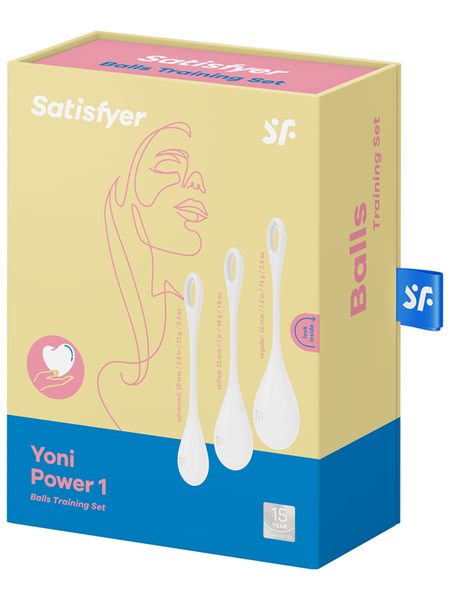 SATISFYER Kegel Training Set Yoni Power 1 - White (3 Pack)