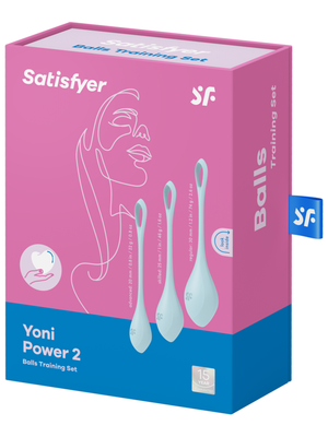 SATISFYER Kegel Training Set Yoni Power 2 - Blue (3 Pack)