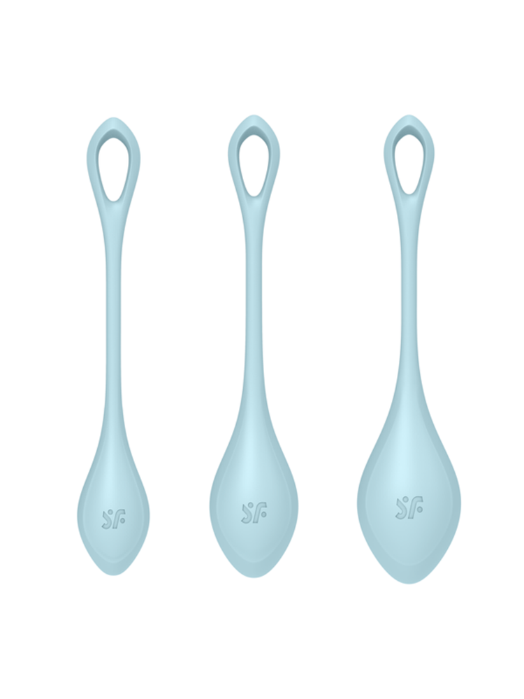 SATISFYER Kegel Training Set Yoni Power 2 - Blue (3 Pack)