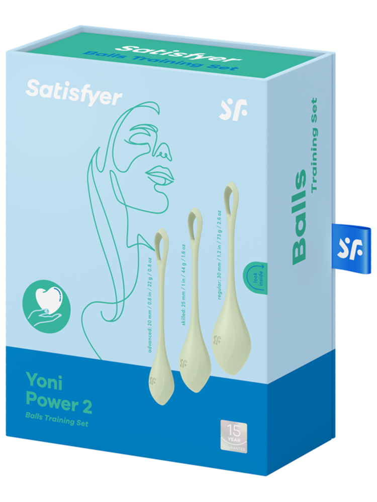 SATISFYER Kegel Training Set Yoni Power 2 - Green (3 Pack)