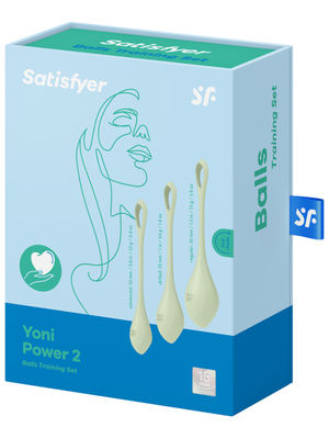 SATISFYER Kegel Training Set Yoni Power 2 - Green (3 Pack)