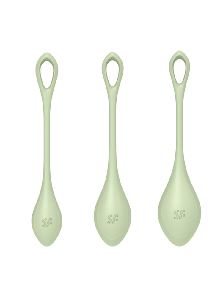 SATISFYER Kegel Training Set Yoni Power 2 - Green (3 Pack)