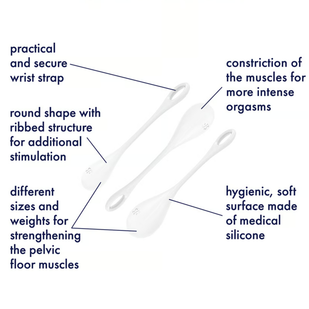 SATISFYER Kegel Training Set Yoni Power 1 - White (3 Pack)