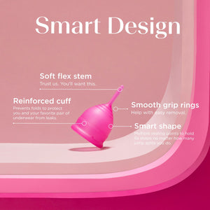 SAALT Menstrual Cup - Teen Wild Rose Pink