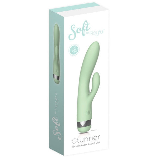 
            
                Load image into Gallery viewer, PLAYFUL Soft Stunner Rabbit Vibrator - Mint Green
            
        