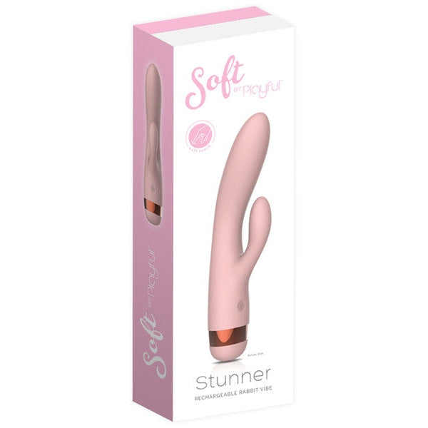 
            
                Load image into Gallery viewer, PLAYFUL Soft Stunner Rabbit Vibrator - Pink
            
        