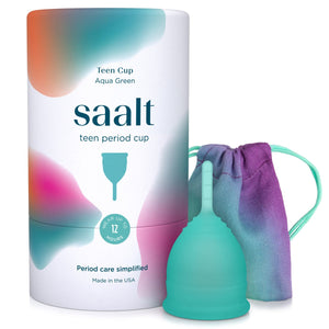 
            
                Load image into Gallery viewer, SAALT Menstrual Cup - Teen Aqua Green
            
        