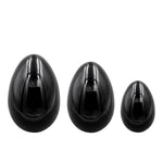 Juego de huevos yoni PRECIOUS GEMS: obsidiana negra sin perforar (juego de 3)
