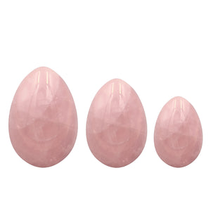 PRECIOUS GEMS Yoni Egg Set - Rose Quartz (Set of 3)