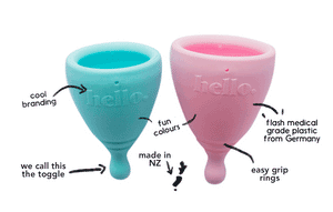 HELLO Menstrual Cup - Medium Blue