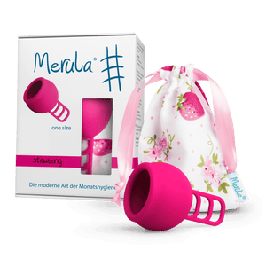 MERULA Menstrual Cup One Size - Strawberry (Pink)