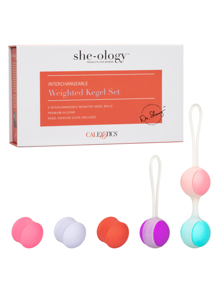 CALEXOTICS She-ology Interchangeable Weighted Kegel Set (6 Pack)