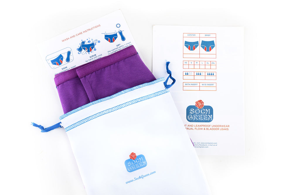 SOCHGREEN Period Underwear - Purple (LAST SIZES - XS only)