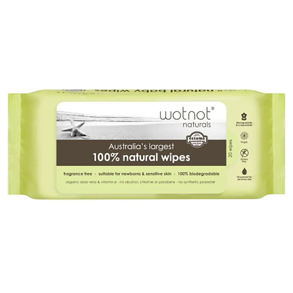 WOTNOT Biodegradable Travel Wipes Refill (20 wipes)